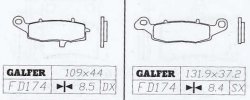 Тормозные колодки GALFER FD174 G1651